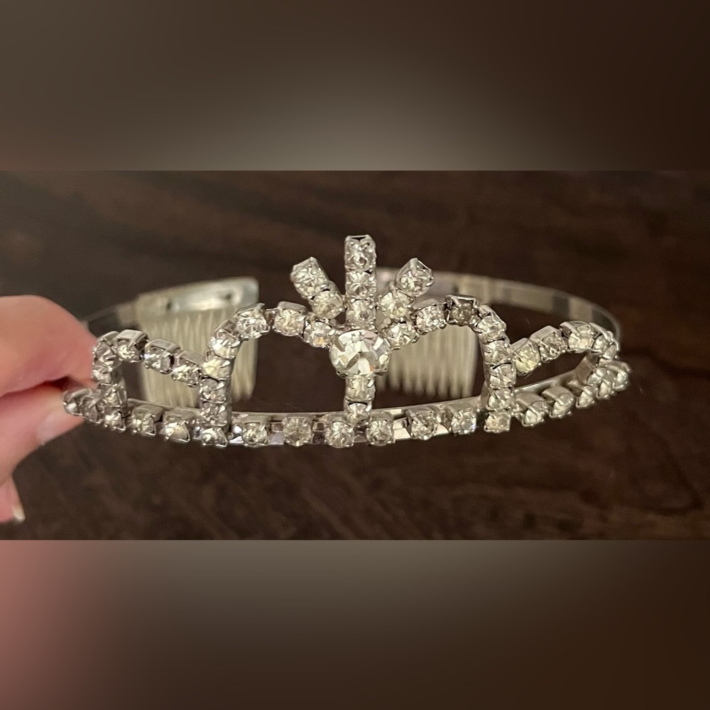 Vintage Rhinestone Crown/Comb - Picture 3 of 4